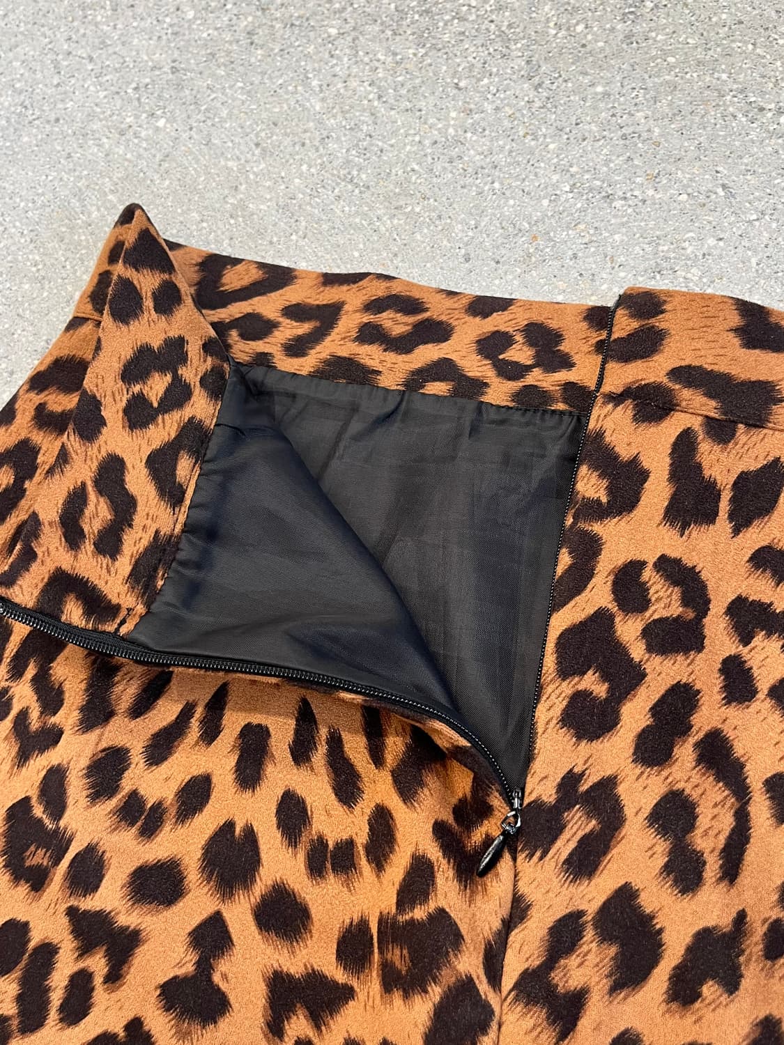 레오파드 스웨이드 미니 스커트 상품이미지4