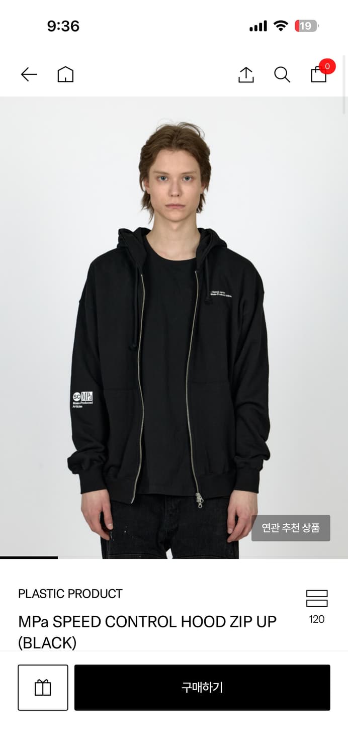 플라스틱프로덕트 mpa speed control 후드집업 상품이미지1