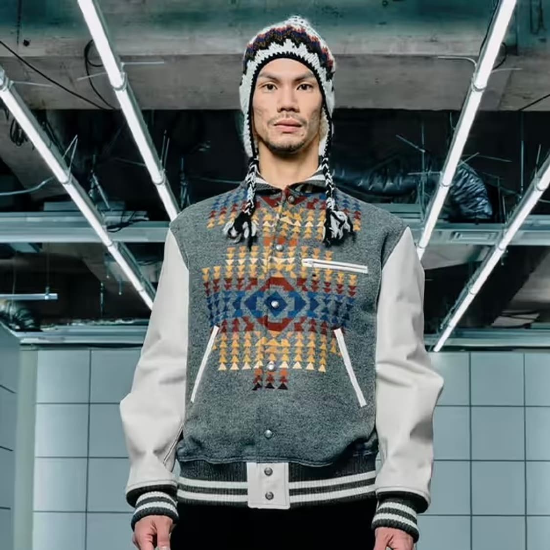 [OS]준야와타나베 자미로콰이 22AW 이어플랩 니트비니 상품이미지2