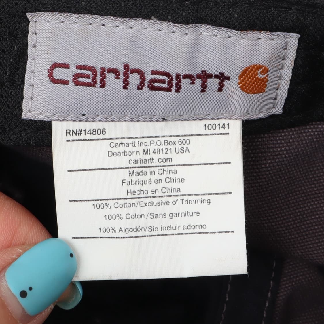칼하트 그레이 레더탭 캔버스 캡 상품이미지8