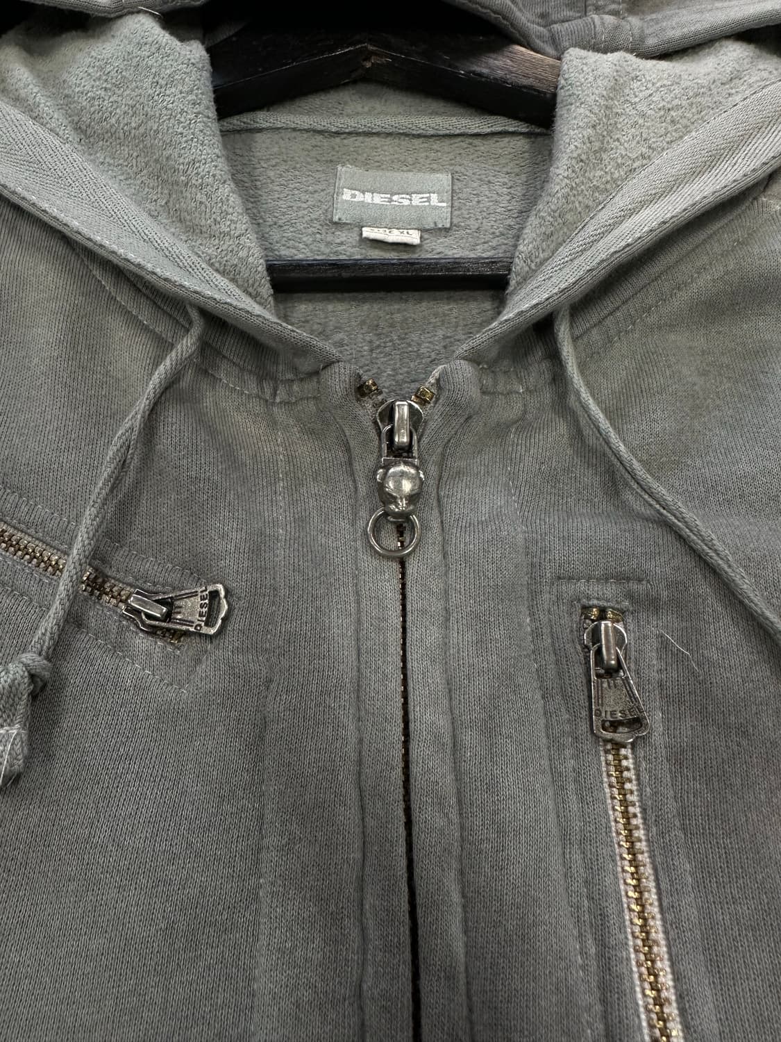 디젤 그런지 페이딩워시드 참 후드집업 상품이미지5