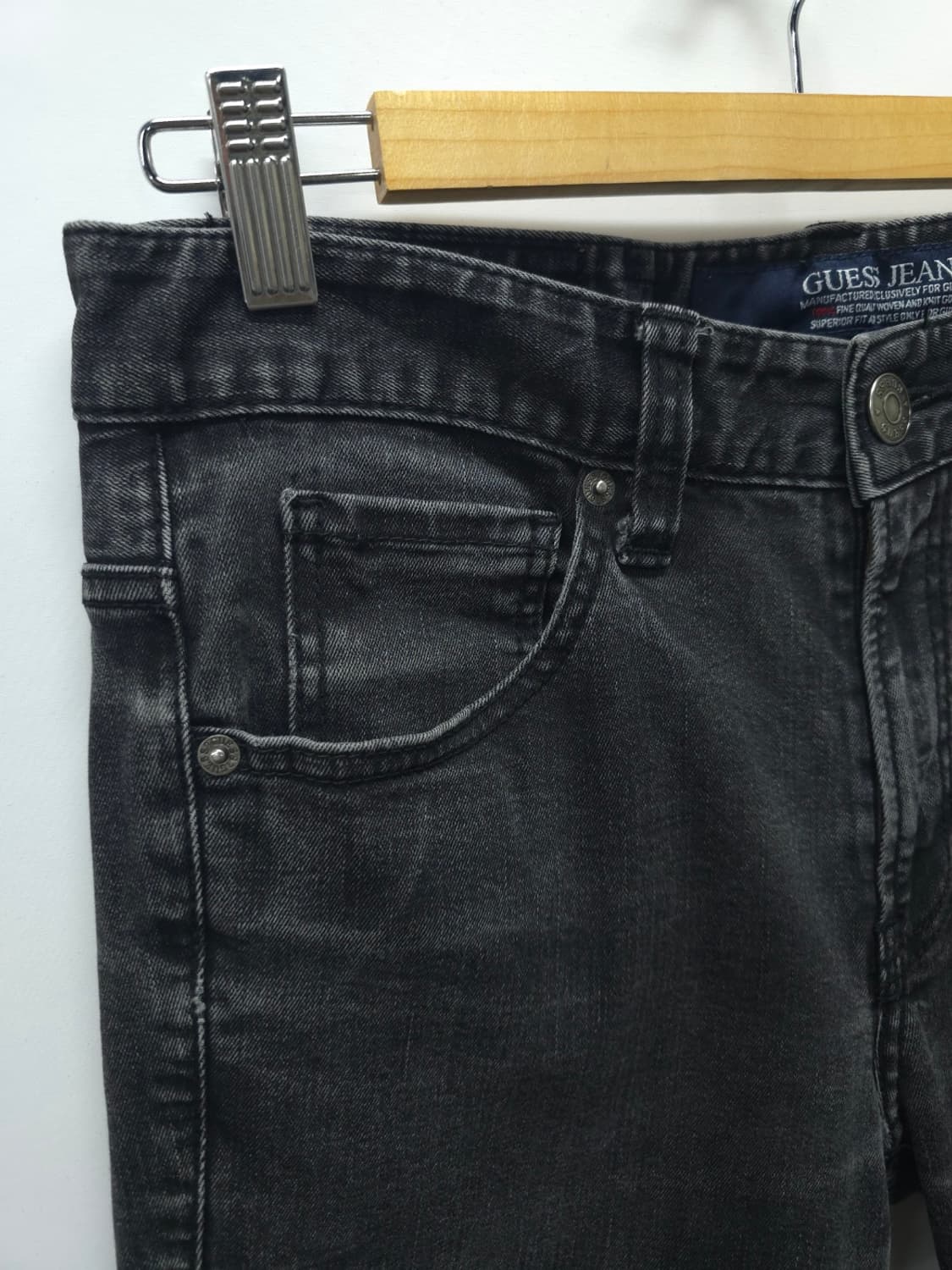 ​게스 GUESS 블랙 워싱 슬림 데님 팬츠 (30) 상품이미지4