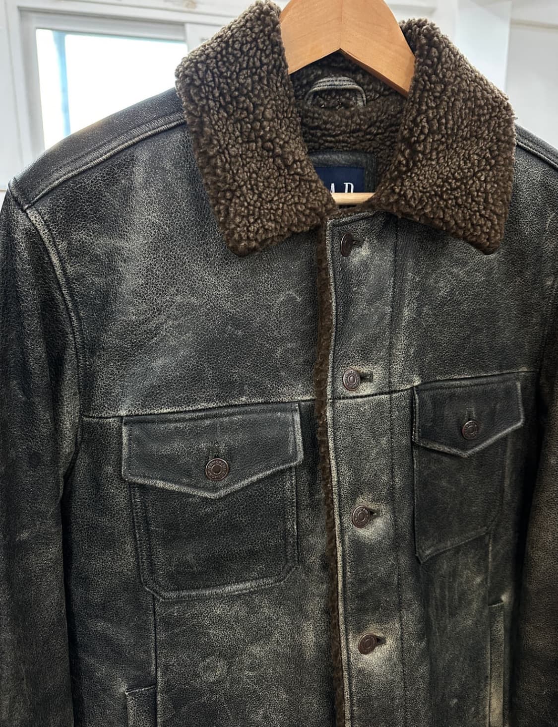 OLD GAP 레더자켓 S 상품이미지2