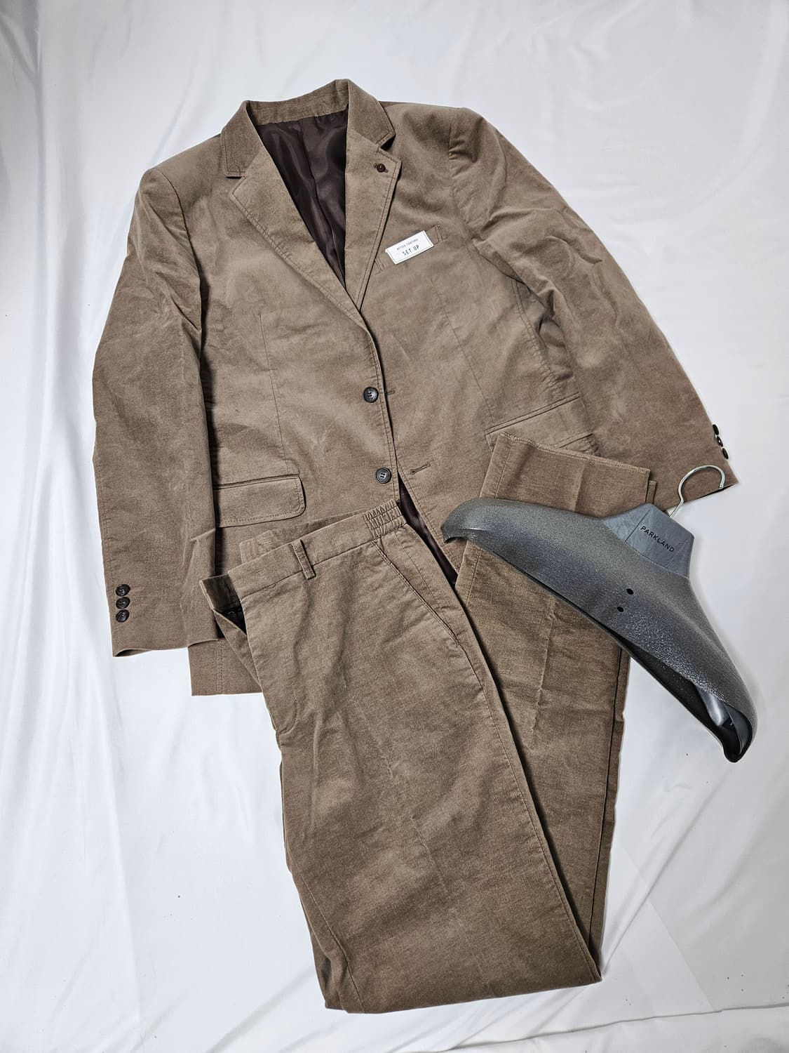 (새상품) 파크랜드 몰스킨 스웨이드 블레이저 슬랙스 정장 세트 셋업105 상품이미지1