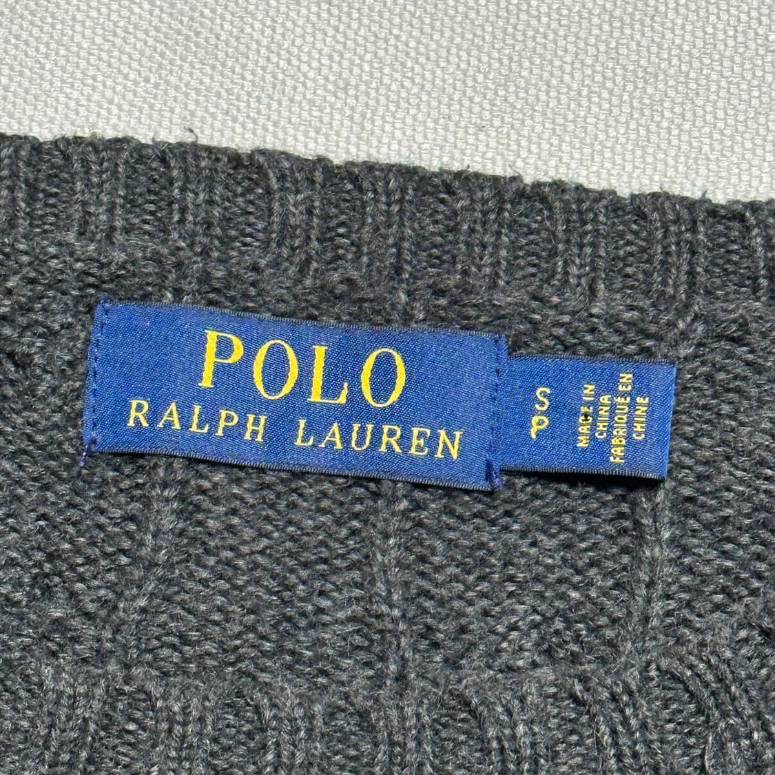 S 폴로랄프로렌 챠콜 케이블 니트  상품이미지4