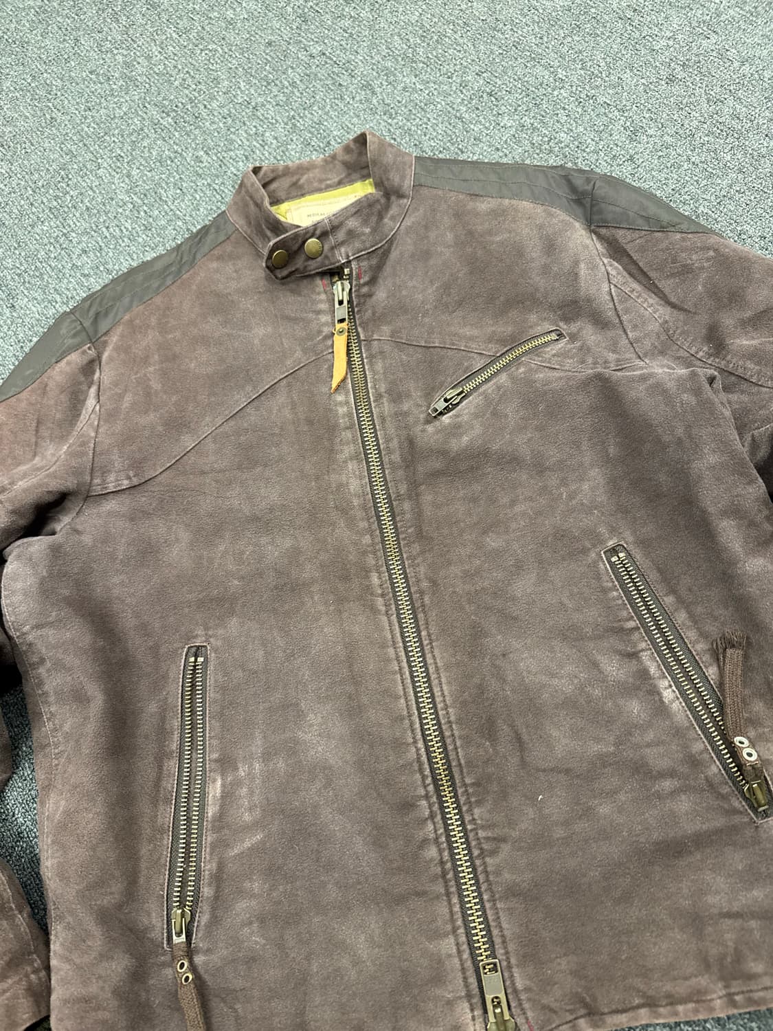 XL)BALL 빈티지 스웨이드 싱글 라이더 자켓 상품이미지3