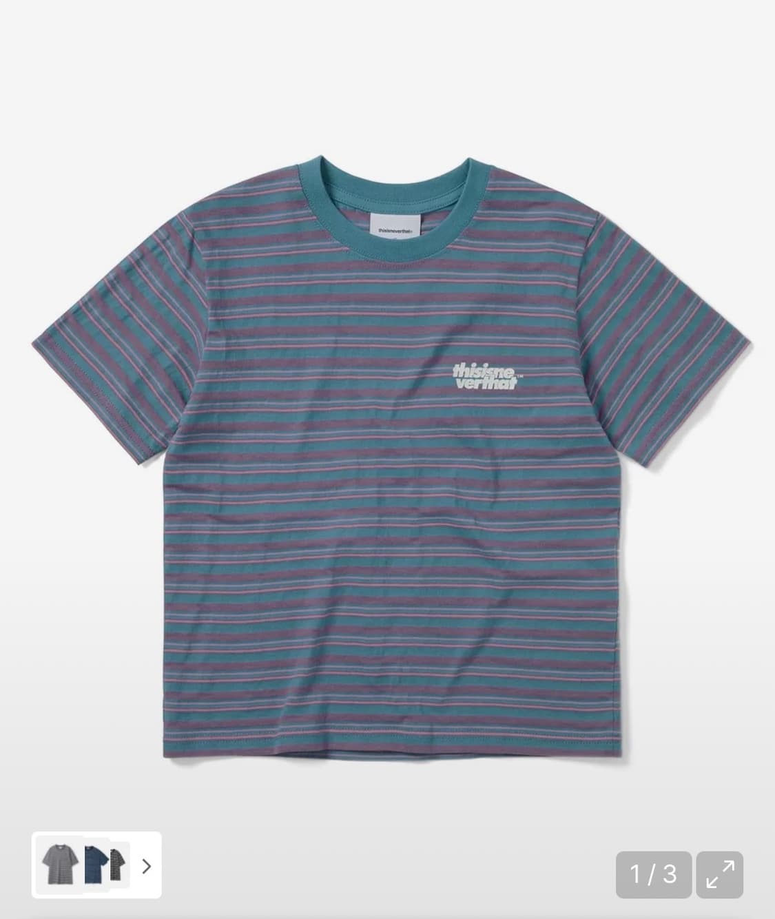 디스이즈네버뎃 Striped W Tee Light Blue 상품이미지1