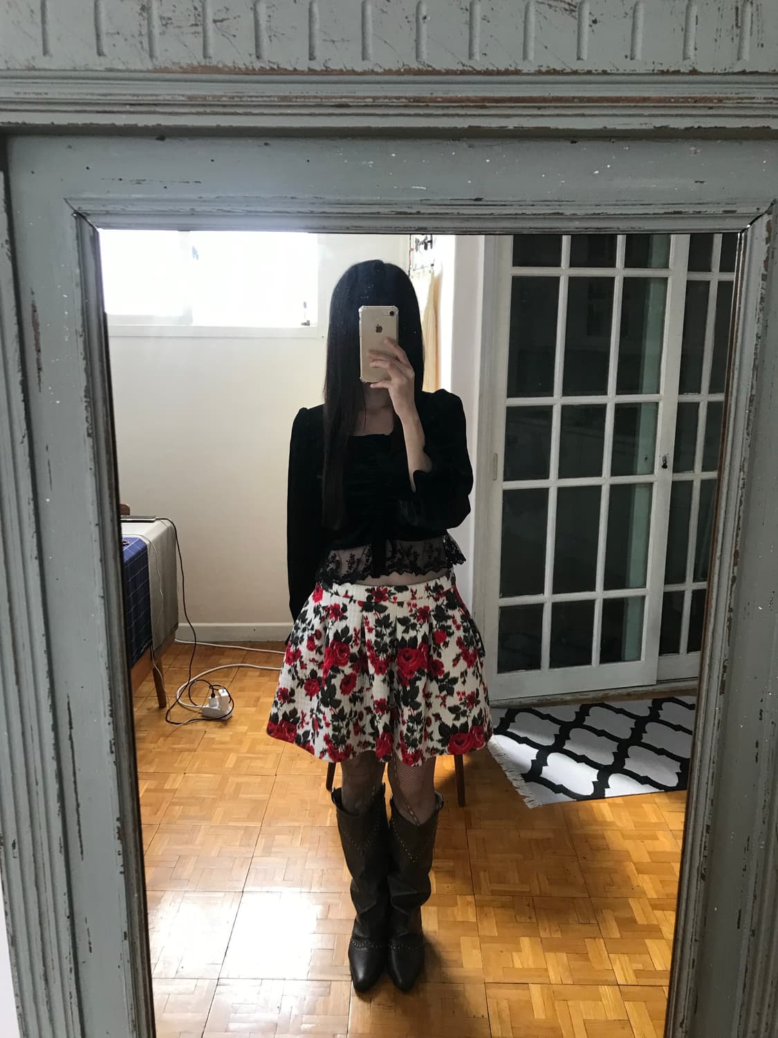 vintage pattern skirt (25inch) 상품이미지4