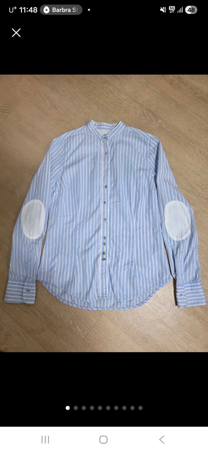 자라 여성 헨리넥 스트라이프 셔츠 S 상품이미지1