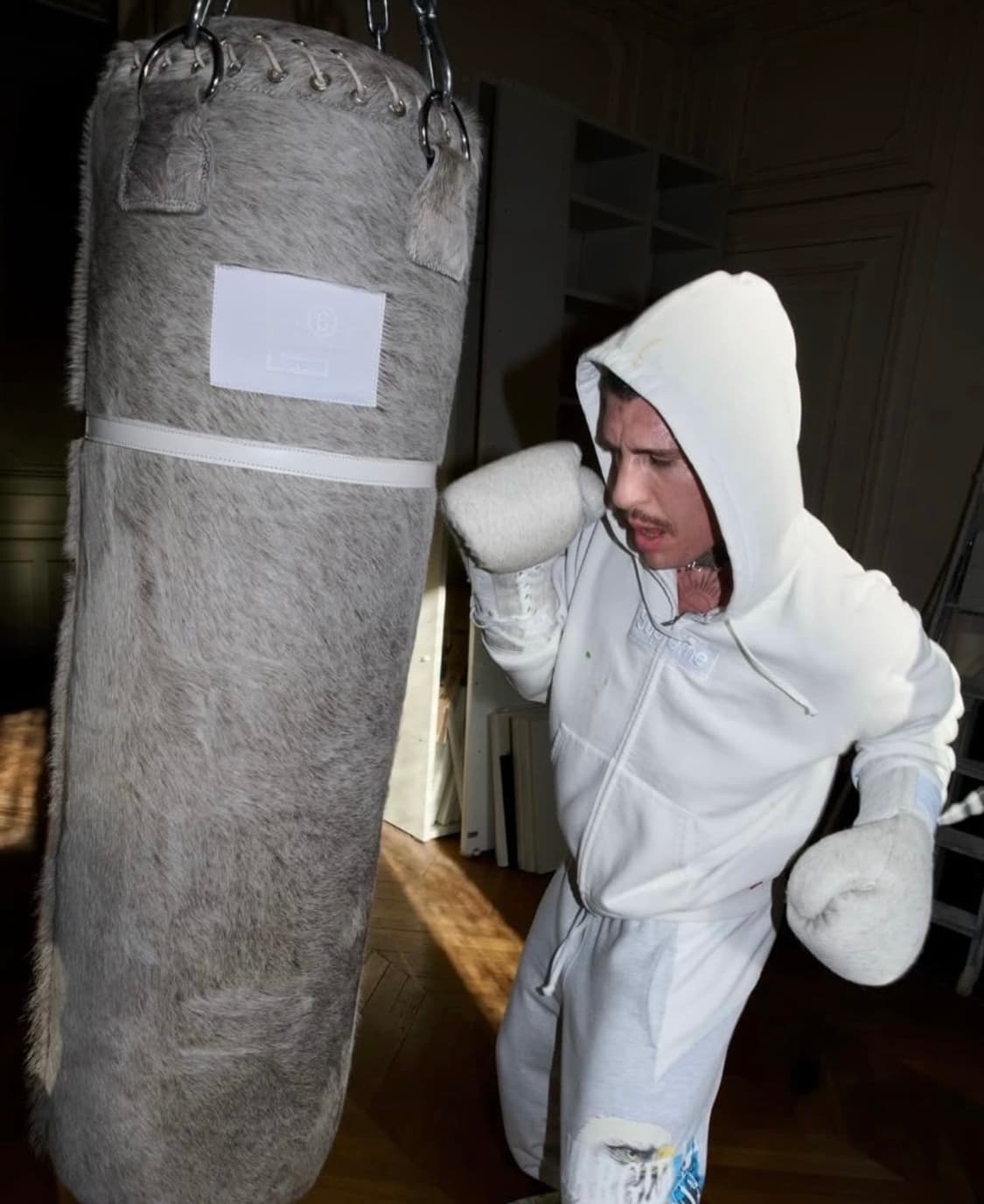 슈프림 X 마르지엘라 박스로고 후드집업 상품이미지2