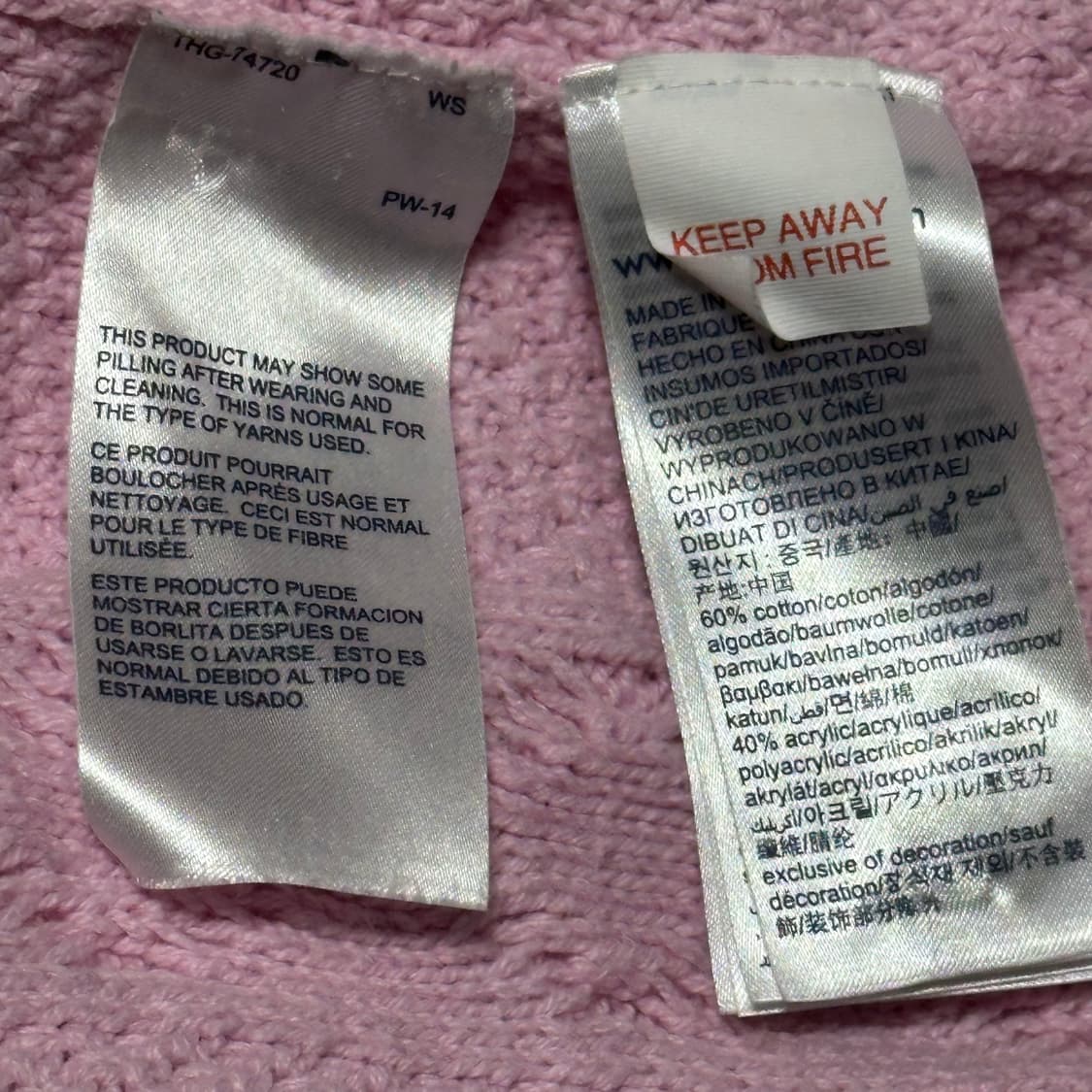 176 타미힐피거 여성용 핑크 케이블 가디건 상품이미지5