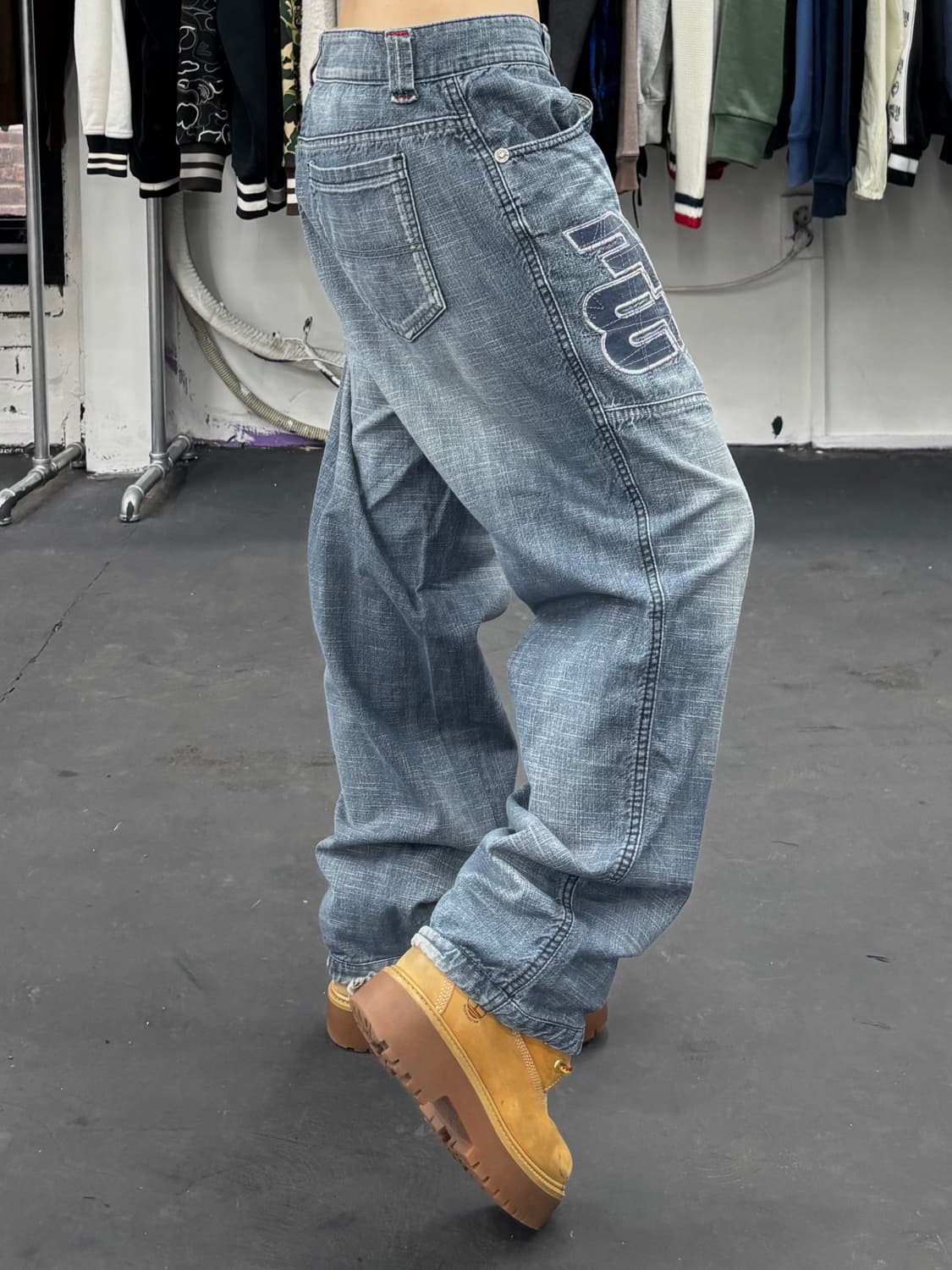 FUBU 푸부 사이드 로고 데님팬츠 상품이미지2