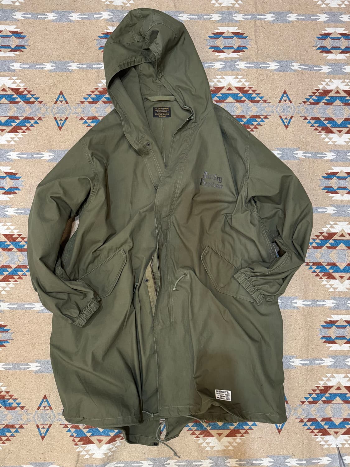 [XL] 와코마리아 M-48 모즈 코트 카키 상품이미지8