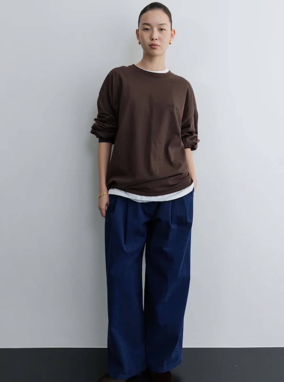 Unisex Aperture Boxy T-Shirt - Brown 상품이미지1