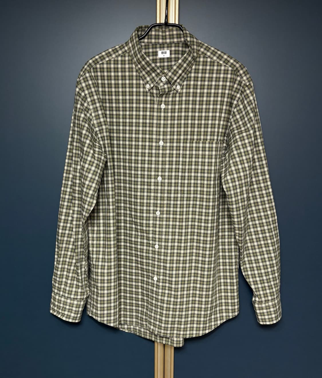 유니클로 브로드클로스셔츠 체크 상품이미지1