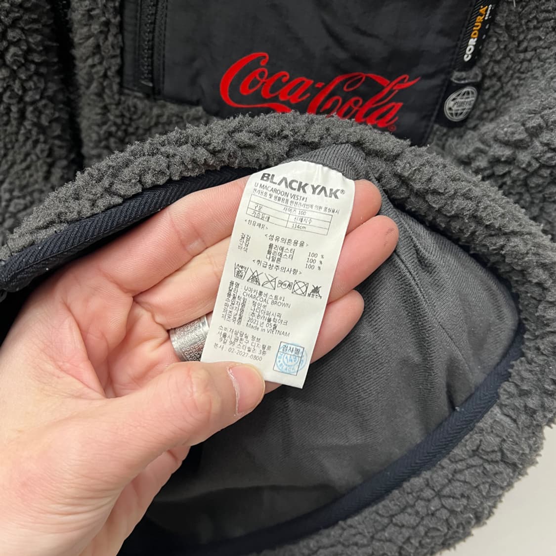 블랙야크 코카콜라 양털 쉐르파 플리스 베스트 조끼 100 상품이미지4