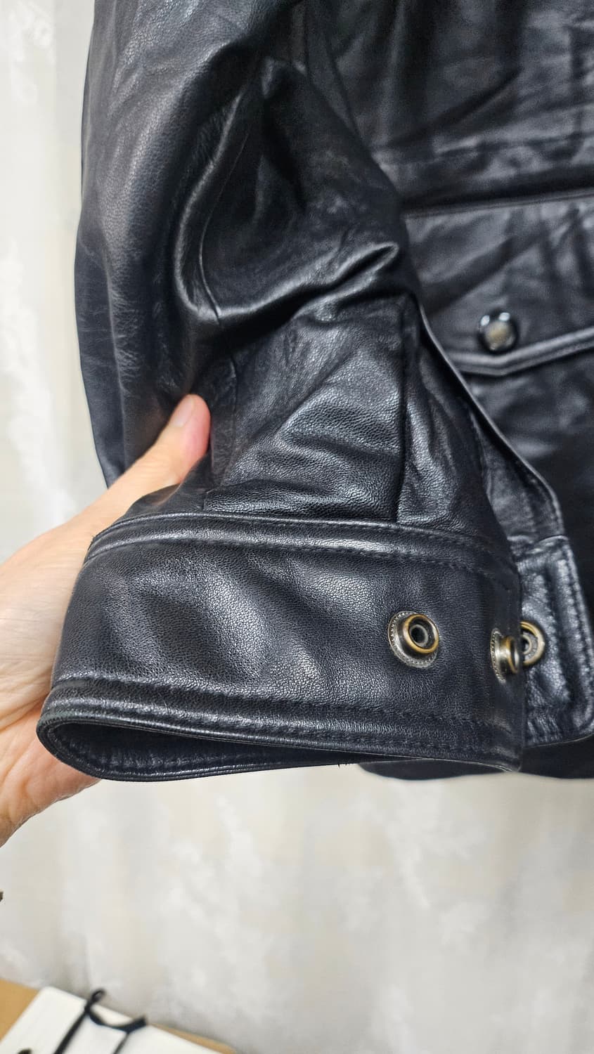 남성 블랙 양가죽 사파리형 자켓 상품이미지10