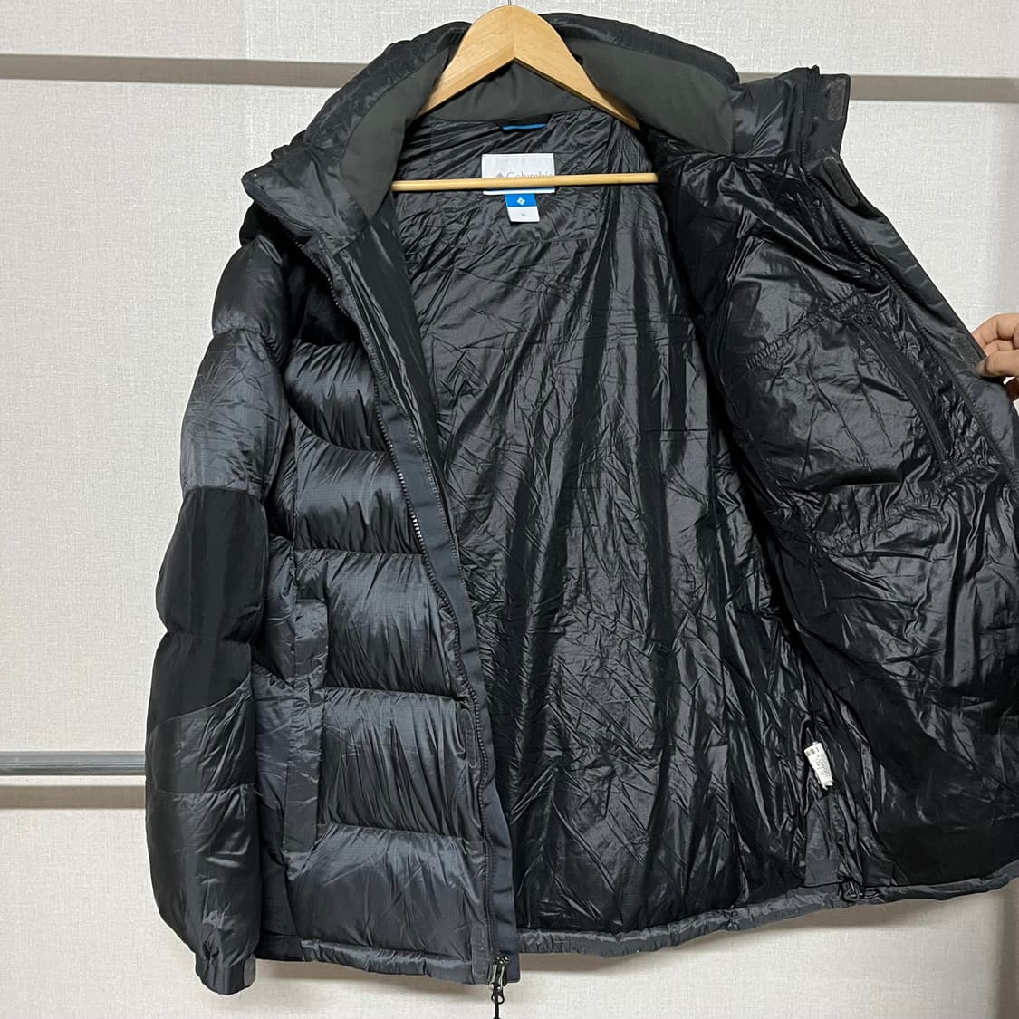 컬럼비아 블랙/그레이 구스다운 패딩 XL 상품이미지9