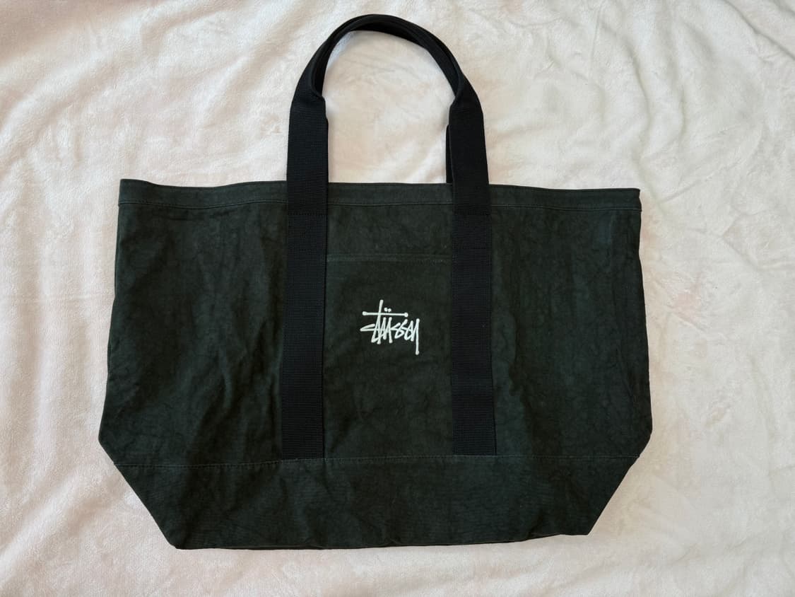 스투시 캔버스 엑스트라 라지 토트백 워시드 블랙 상품이미지1
