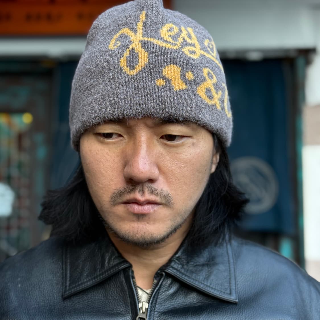 키앙크 알파카 울 블랜드 비니 [아쿠아블루/베이지] 상품이미지5