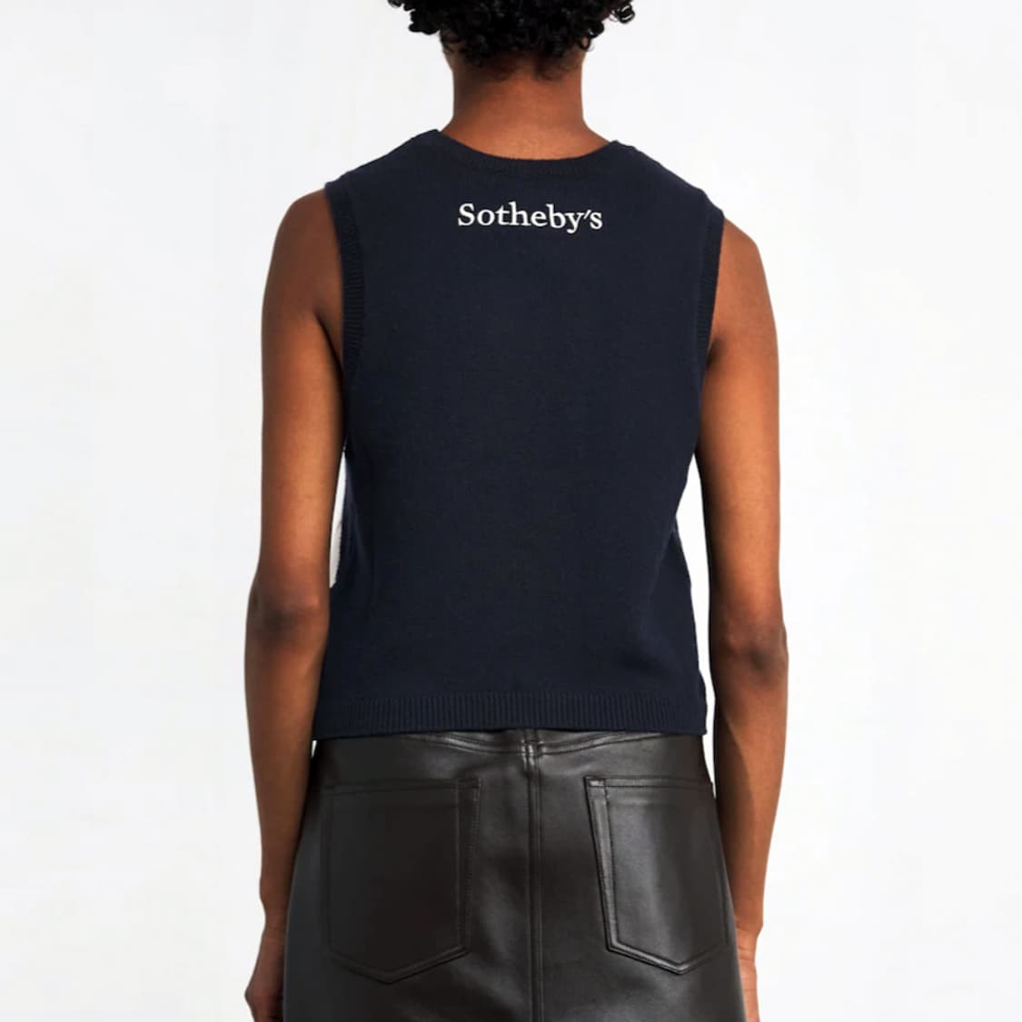 프레임(FRAME)X소더비 캐시미어100 아가일 베스트니트 66-77 상품이미지4