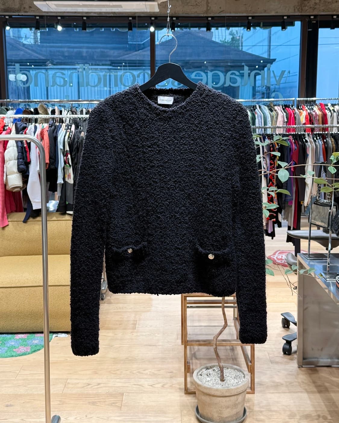 몽클레르 블랙 부클레 엘리건트 니트  상품이미지1