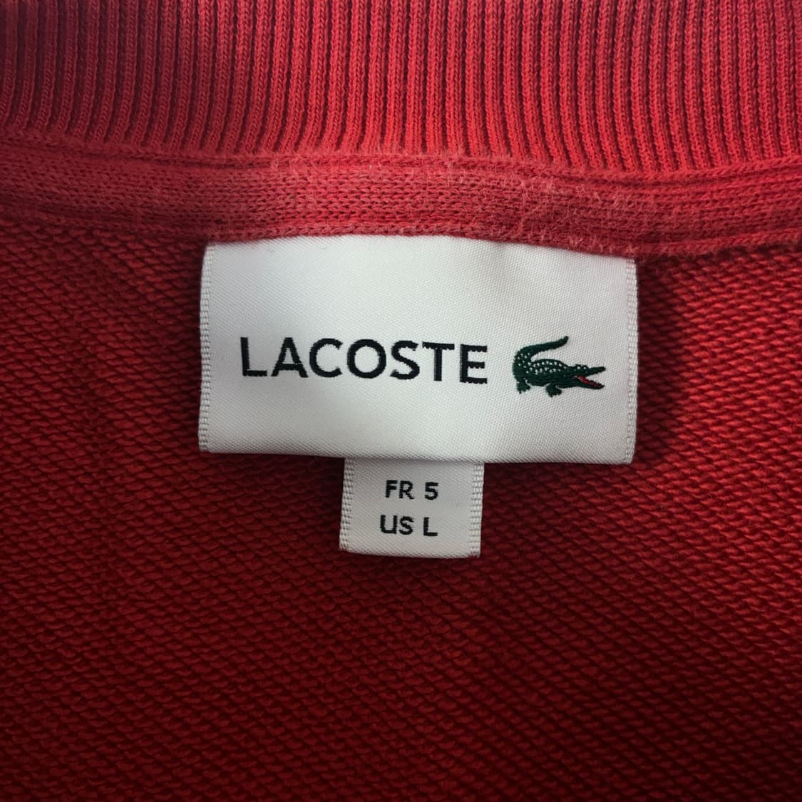 Lacoste  라코스테 빅크록 레터링 레드 맨투맨  상품이미지5
