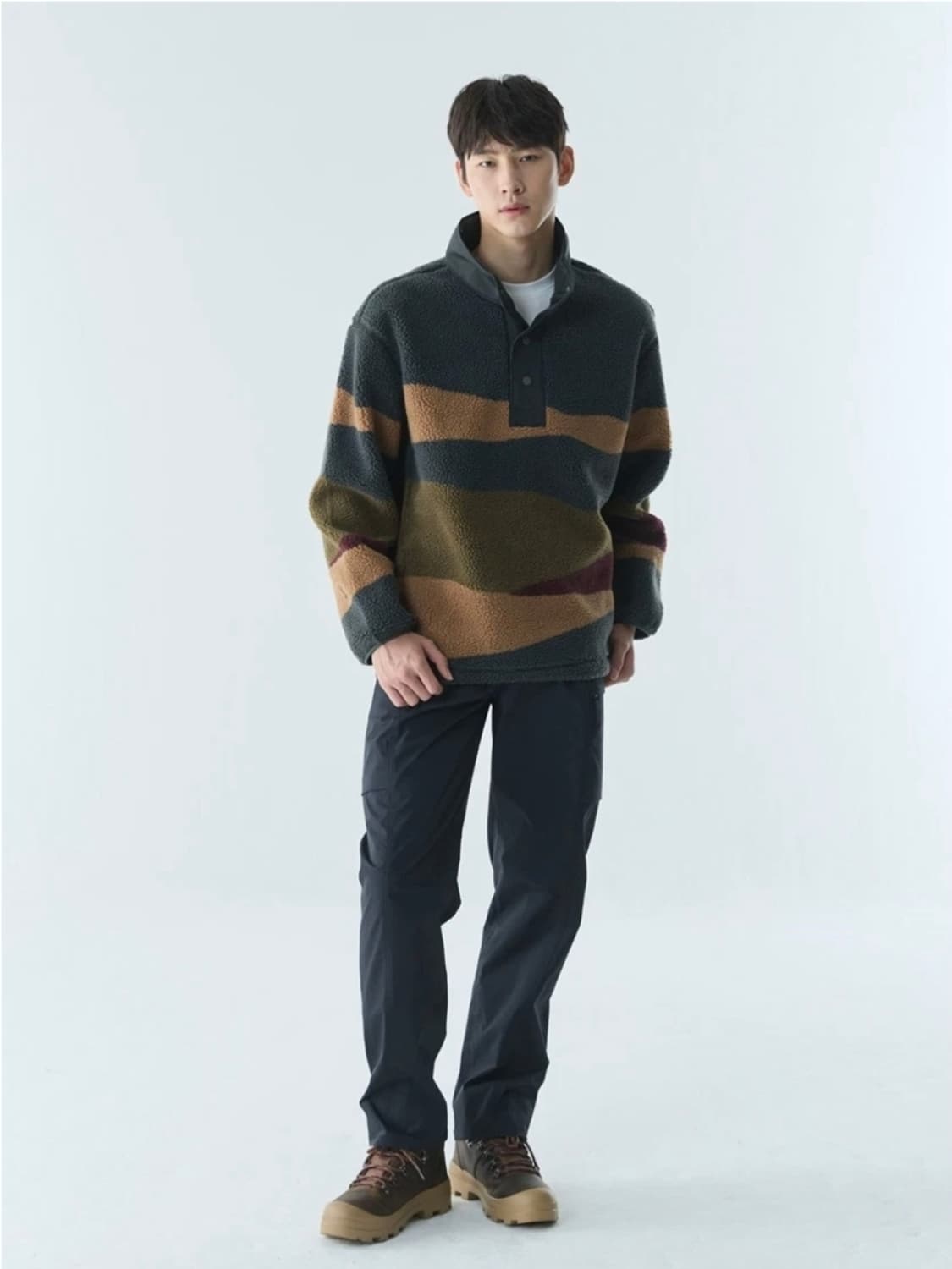 신품급_(M)에이글 AIGLE 플리스 카모 패턴 풀오버 상품이미지4