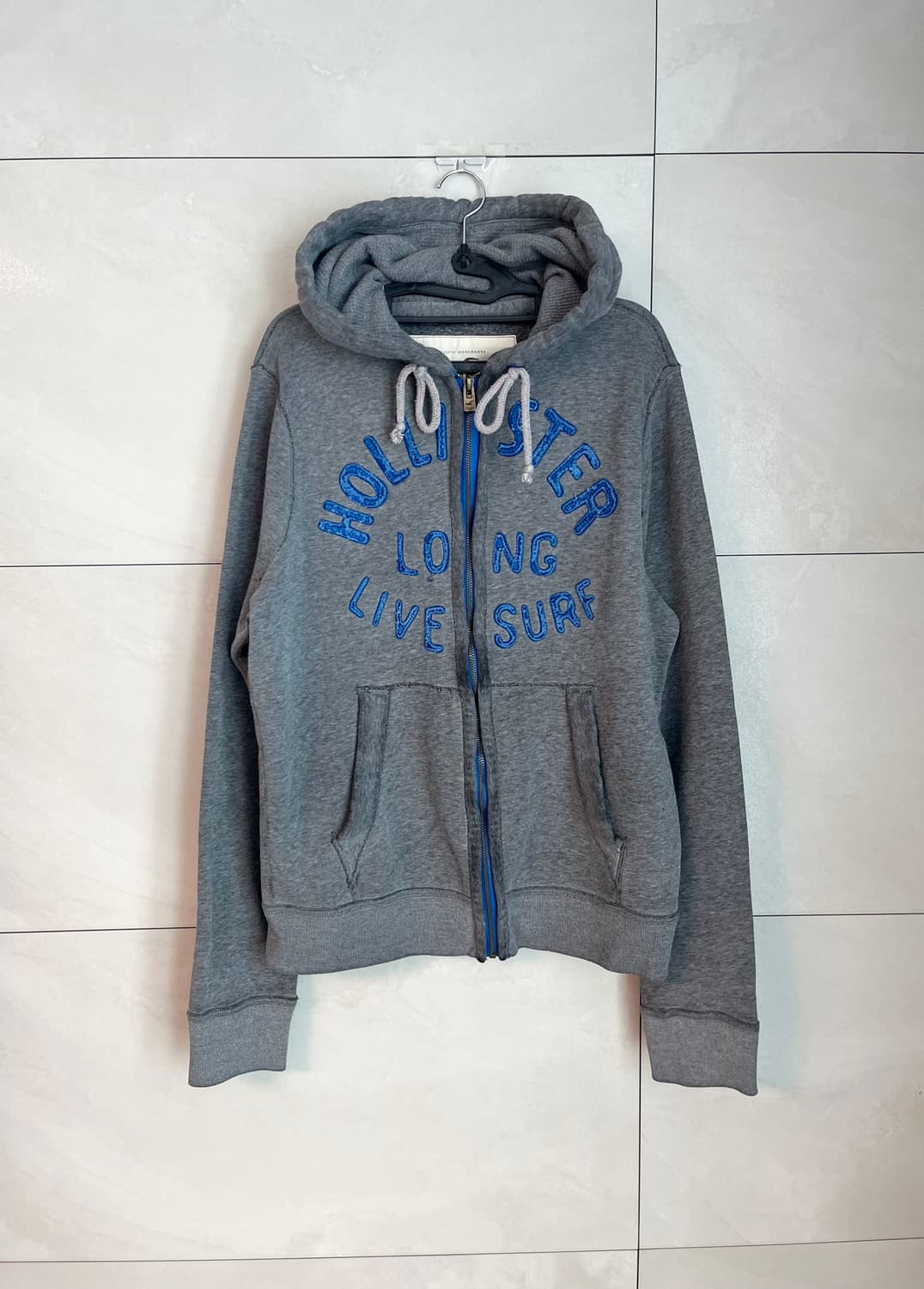 홀리스터 스펠로고 후드집업 그레이 [XL] 상품이미지1