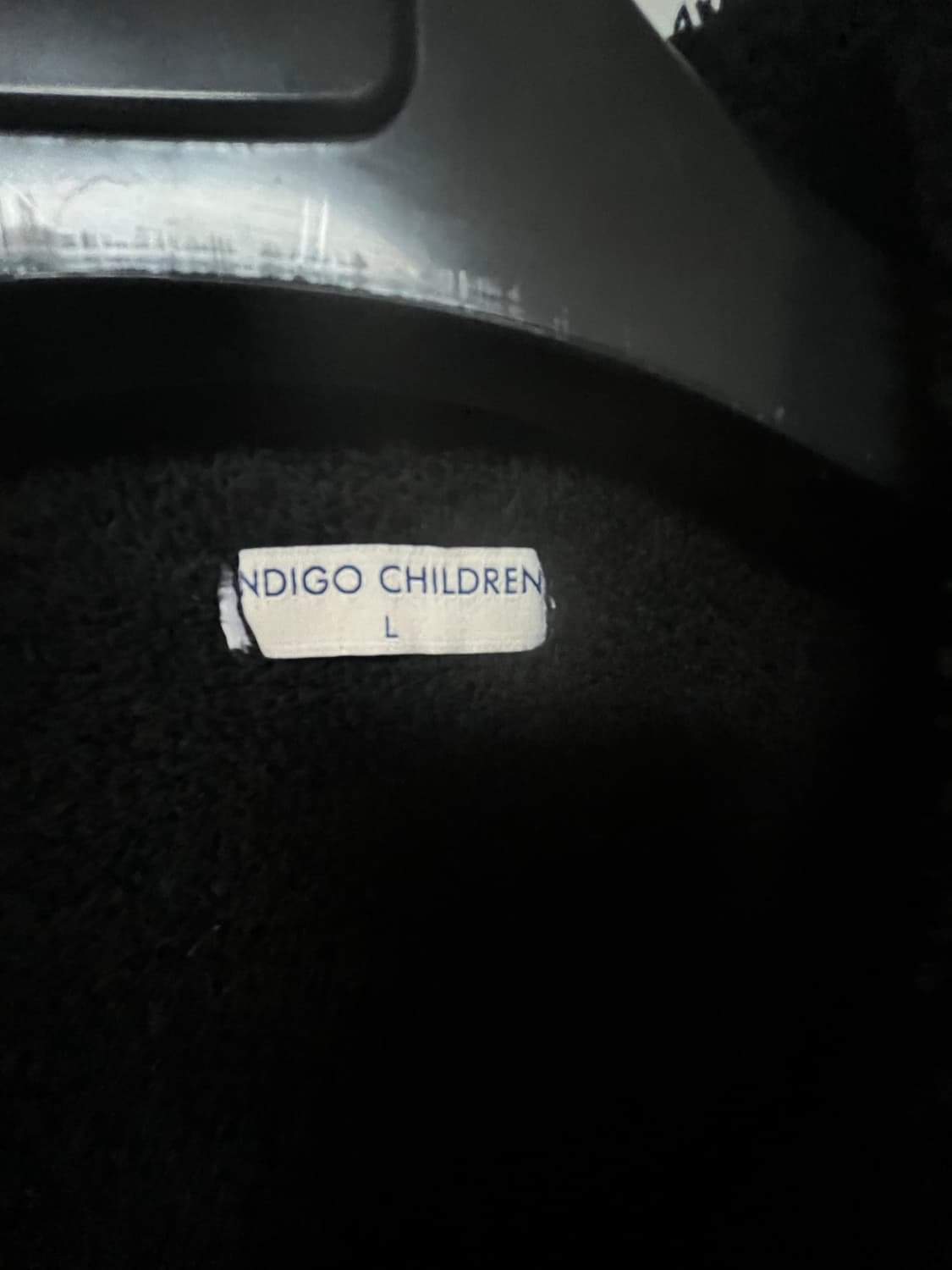 인디고차일드 오버사이즈 트리밍 데님 라이더 블랙 L 상품이미지3