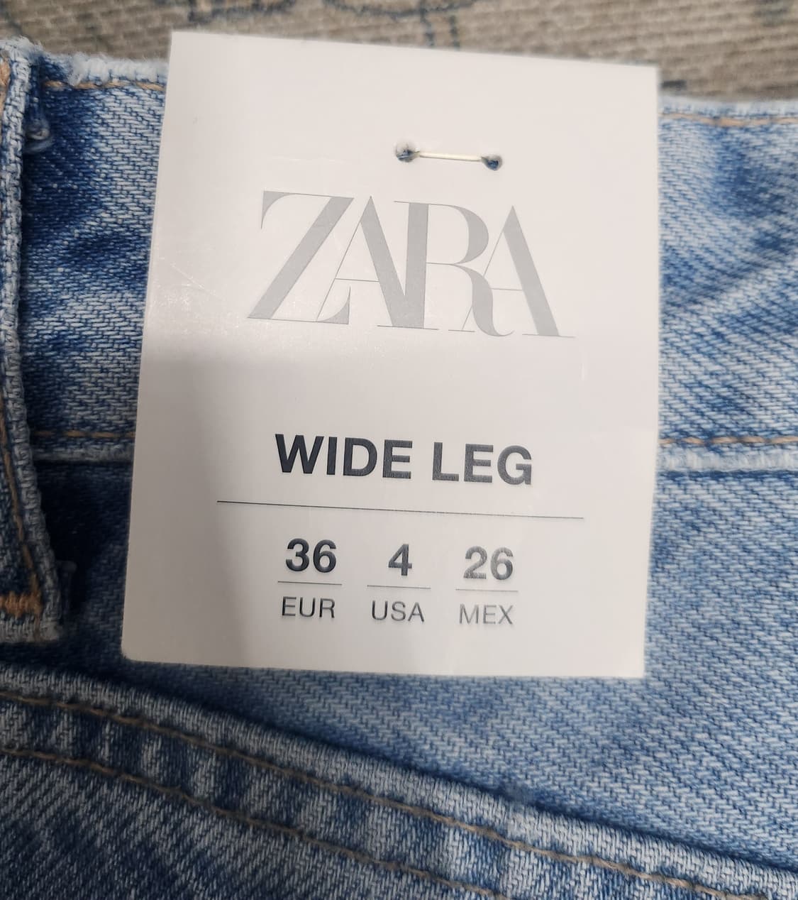 (새상품) 자라 데미지 와이드 데님 팬츠 (25-26) 상품이미지5