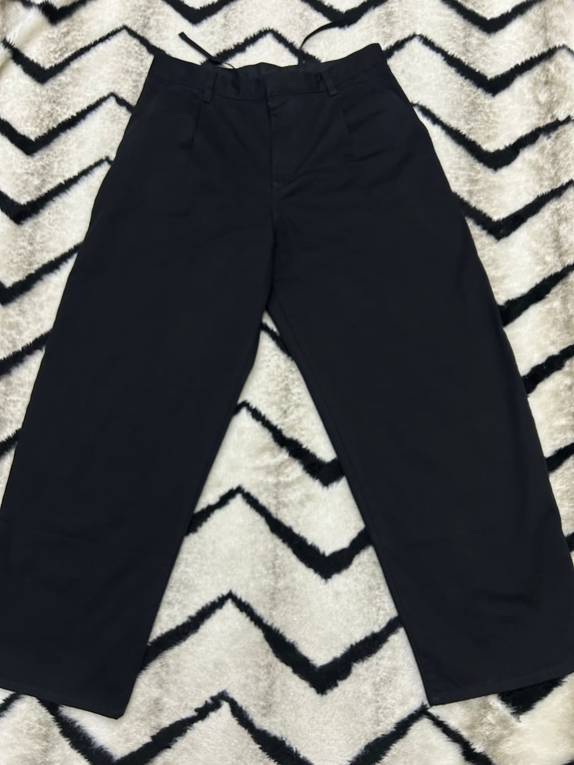 [M]유니클로C 배럴 레그 와이드 치노 팬츠/블랙 상품이미지1