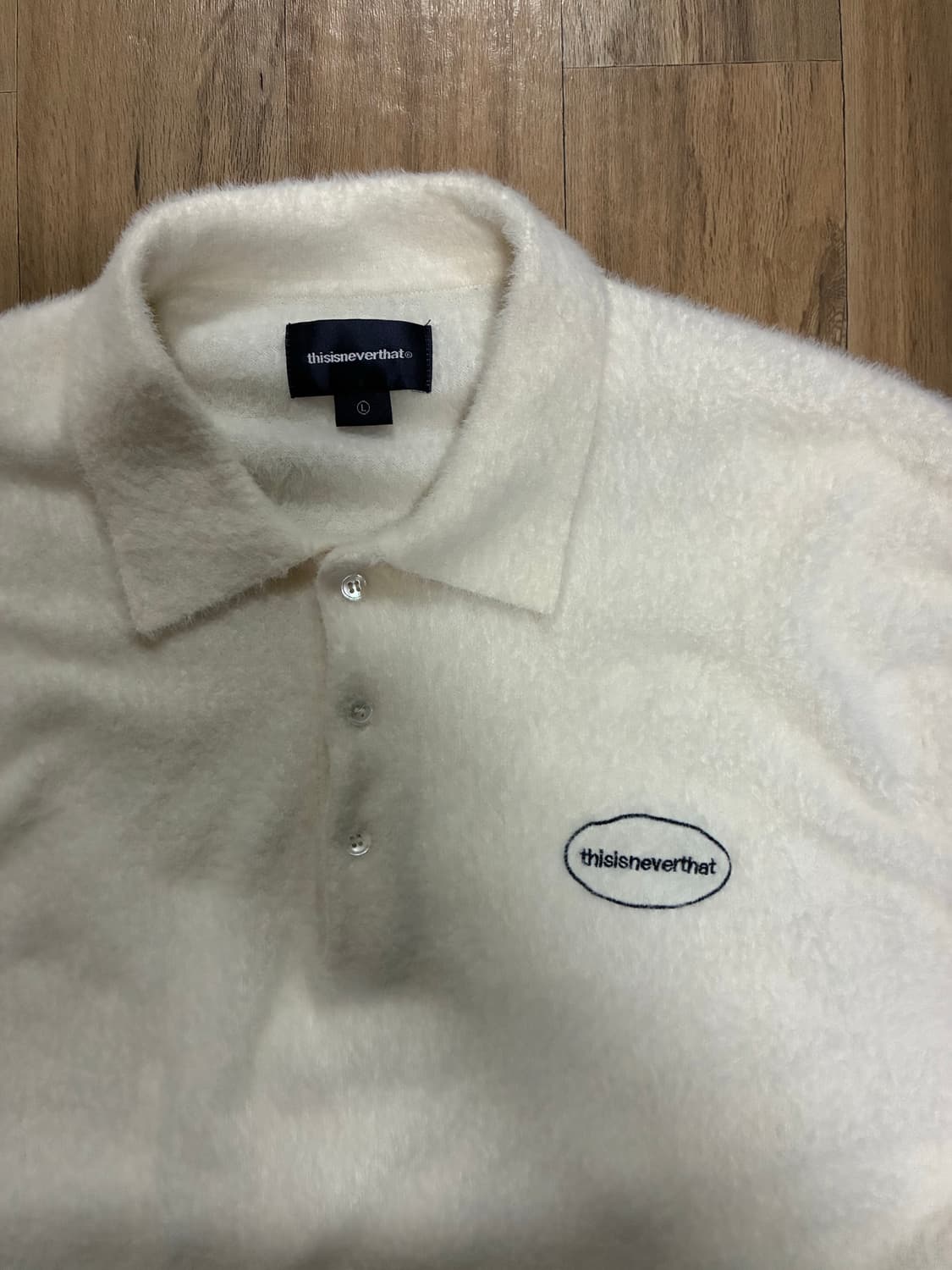 [새상품] 디스이즈네버댓 카라 아노락 아이보리 니트 (L~XL) 상품이미지3