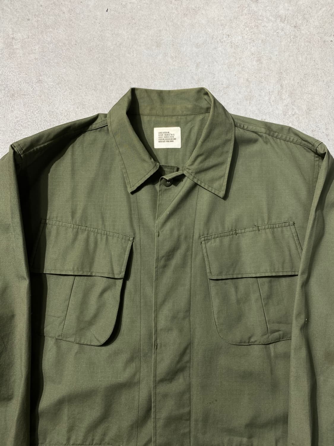 [L] 60s U.S.ARMY OG-107 미군 오리지널 정글퍼티그 자켓 상품이미지3