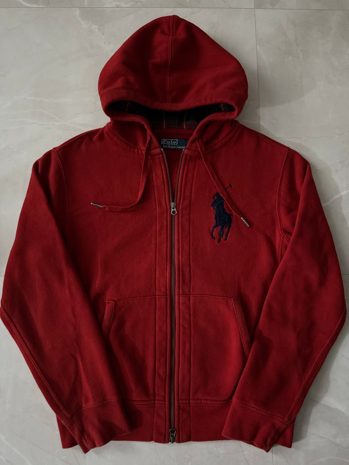 폴로 랄프로렌 빅포니 체크 후드집업 상품이미지1