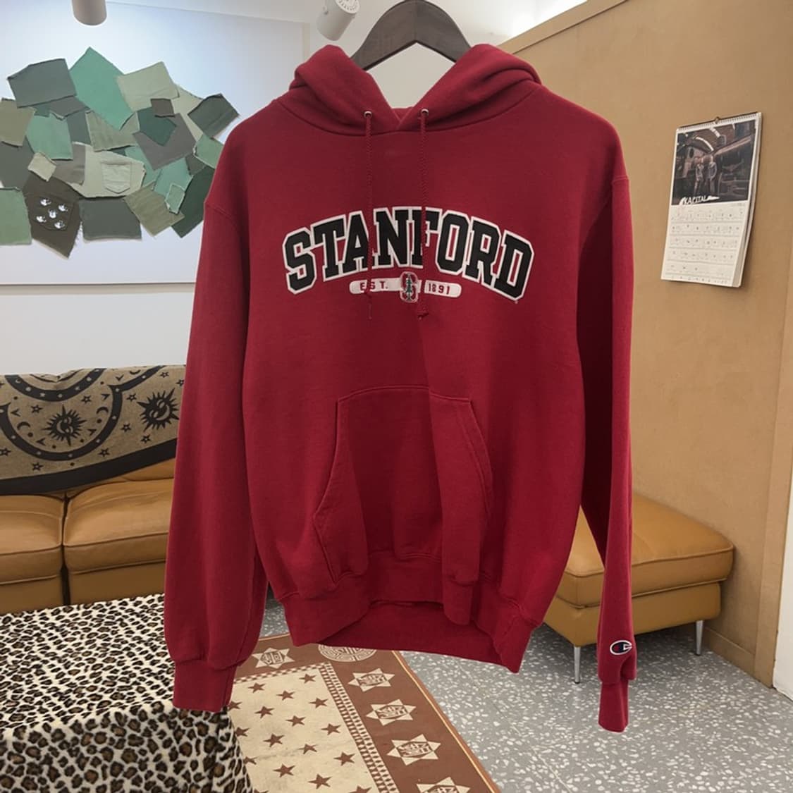챔피온 어센틱 올드스쿨 레트로 스탠포드 약기모 후드티 S C09689 상품이미지3