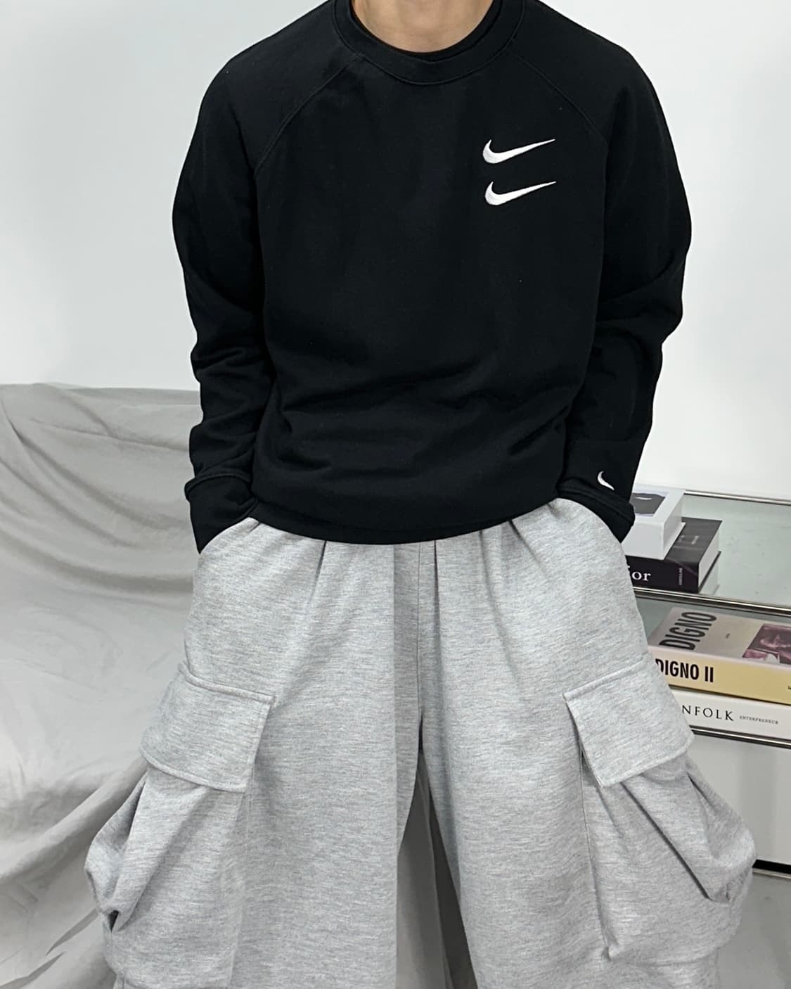 나이키 NSW 더블스우시 맨투맨 L 상품이미지1