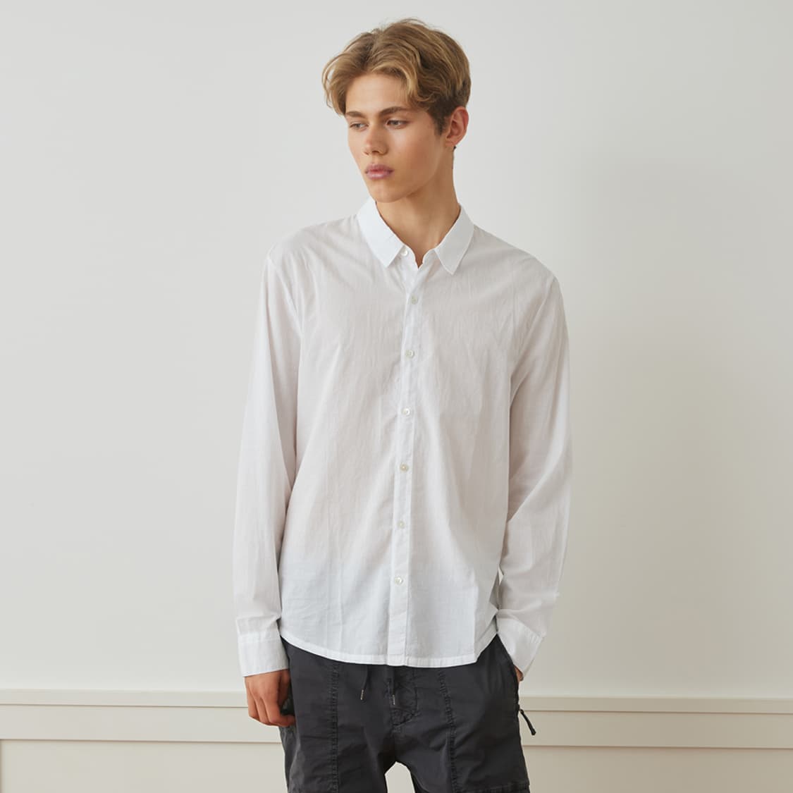 3) james perse 제임스펄스 코튼 셔츠 블랙 상품이미지6