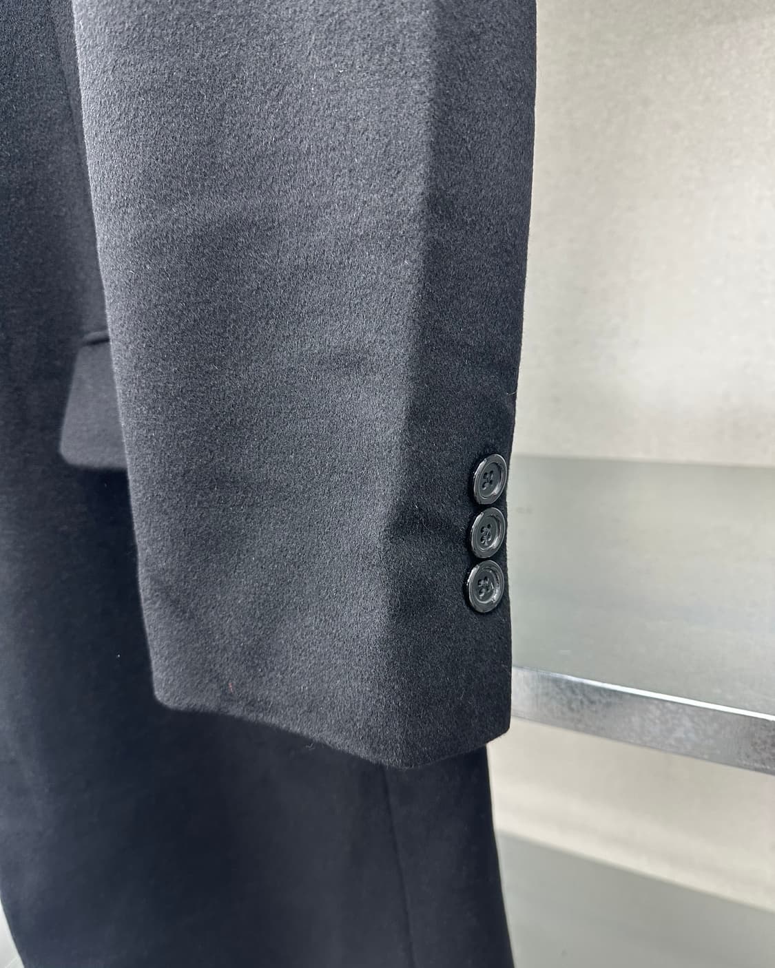 (95~100)캐시미어 혼방 싱글코트-M1156 상품이미지5