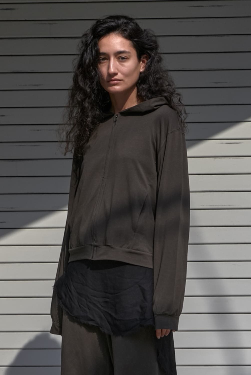 머듈 후드집업 올리브 3 상품이미지1