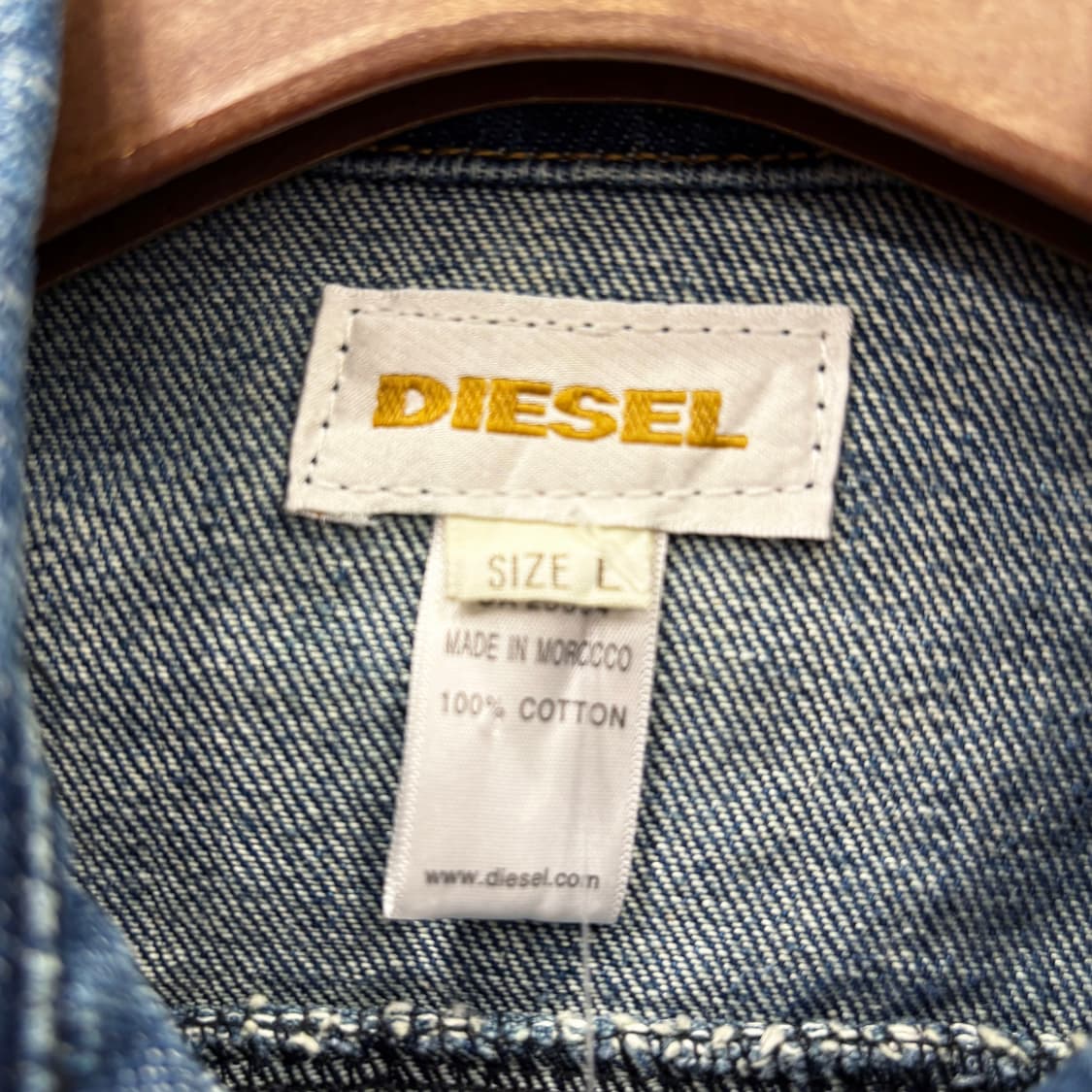 디젤 트러커 데님 자켓 백프린트 집업 포켓 디테일 빈티지 블루 상품이미지9