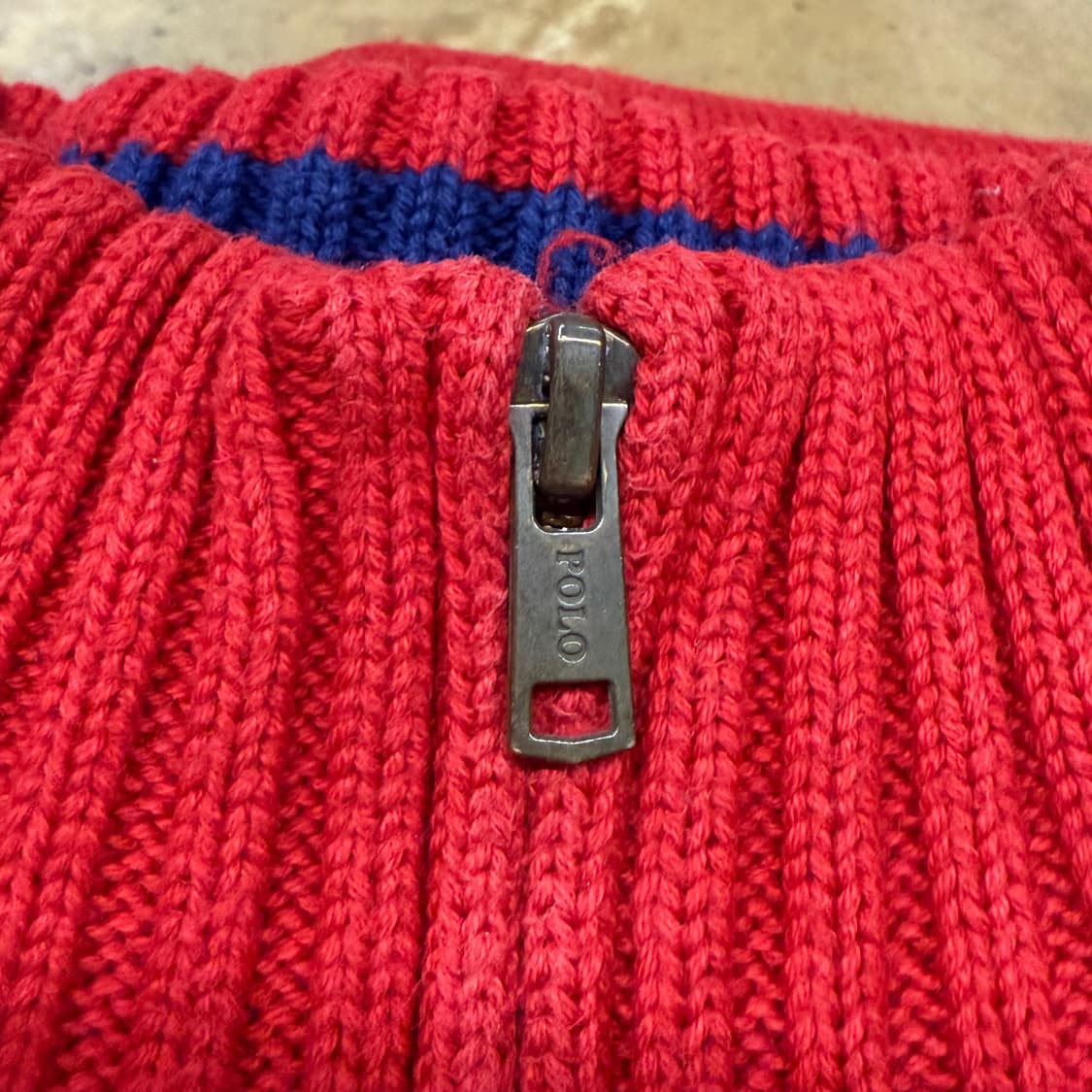 [정품/XL] 폴로 랄프로렌 레드 하프넥 니트 b17 상품이미지7