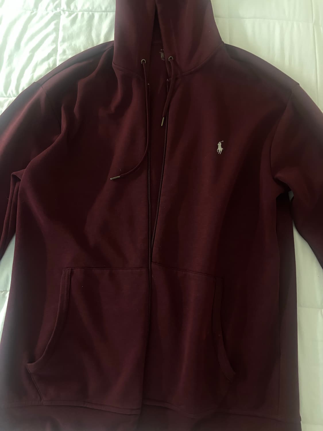 정품 폴로랄프로렌 버건디 후드집업 상품이미지1