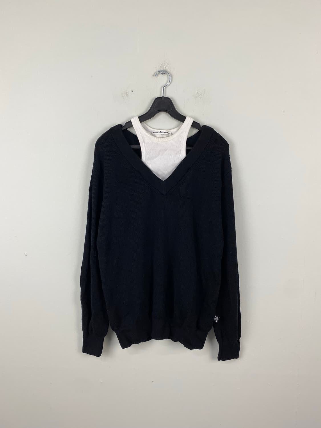 알렉산더왕 Bi-Layer 오프 숄더 브이넥 니트 스웨터 M <530> 상품이미지1