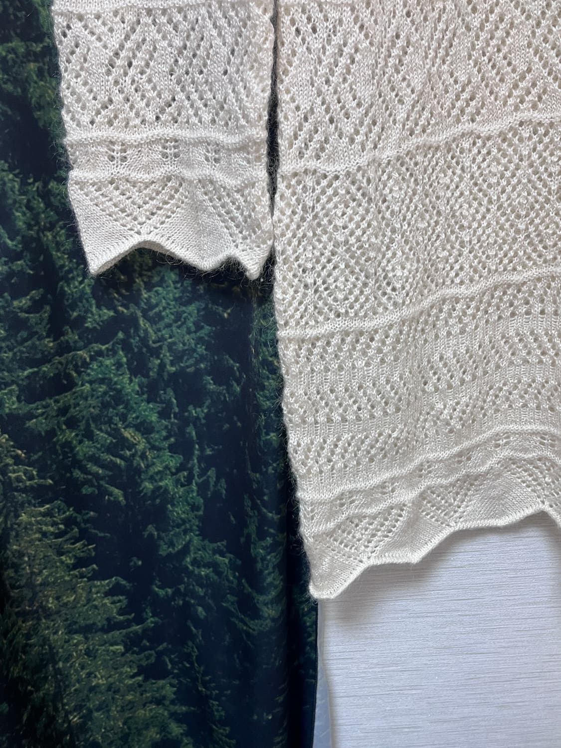 빈티지 니트 레이스 원피스 상품이미지3