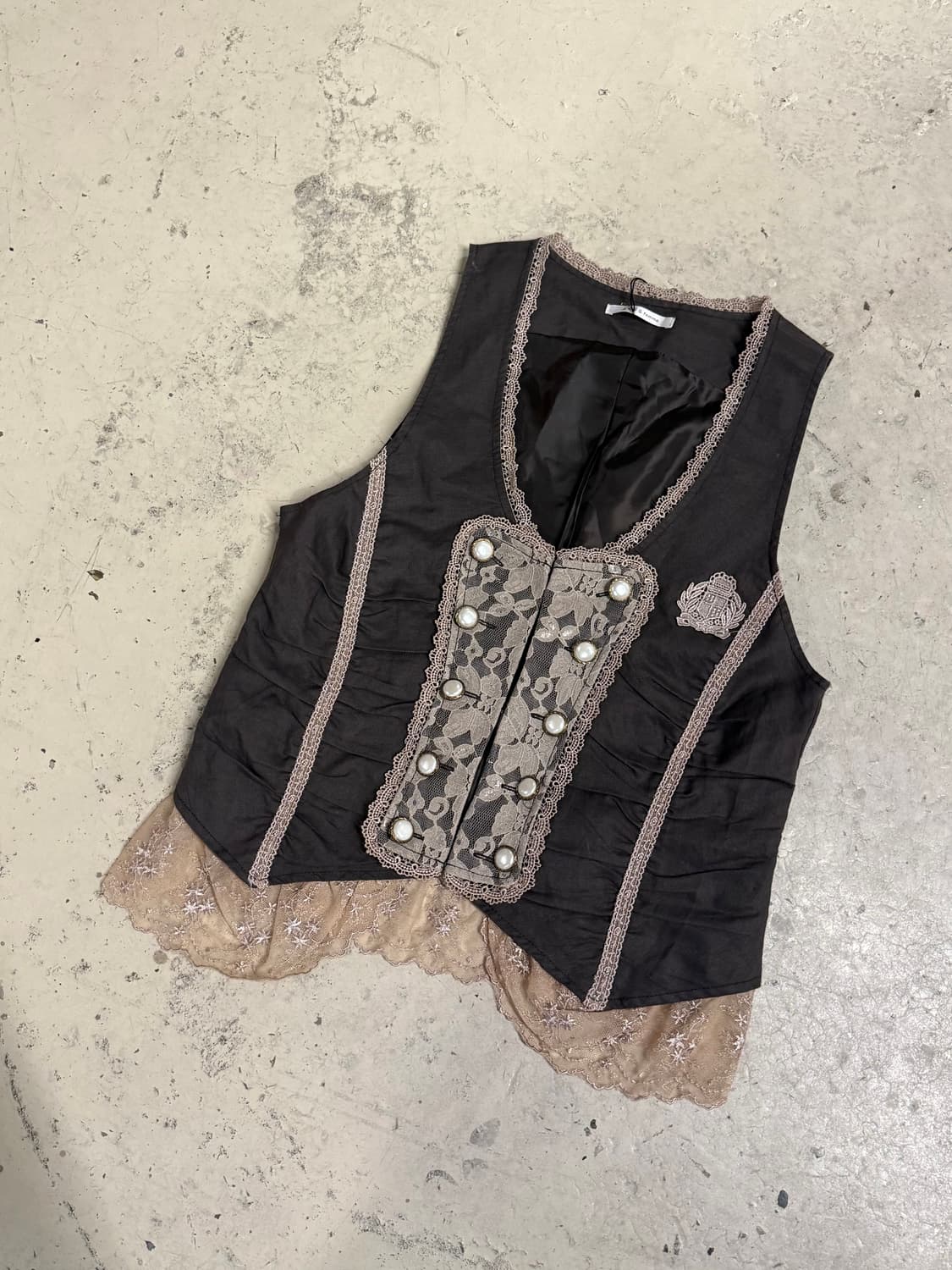 Axes femme 엑시즈팜 진주버튼 레이스 베스트 상품이미지1