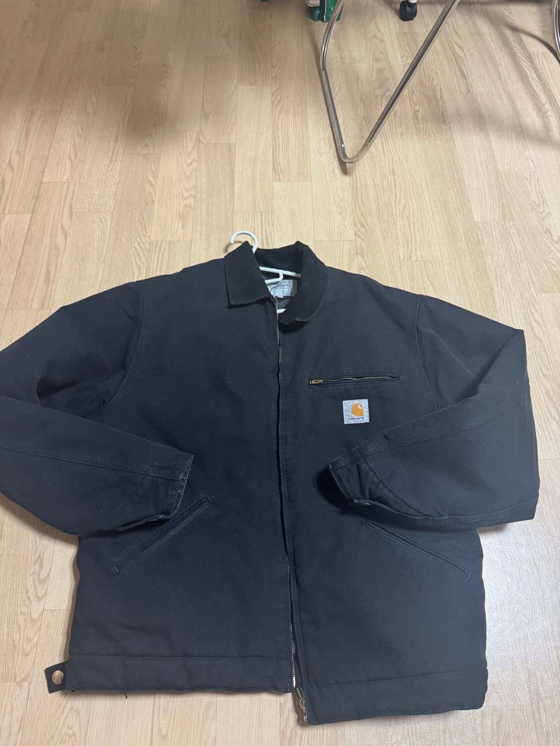 칼하트 WIP 오가닉 디어본 캔버스 OG 디트로이트 자켓 블랙 에이지드  상품이미지2