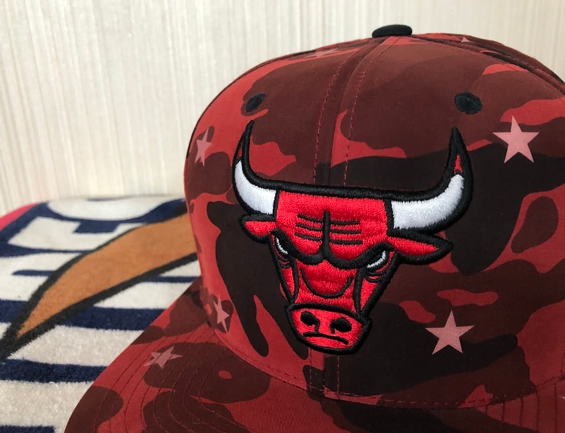 NBA 미첼앤네스 시카고불스 레드카모 스냅백/모자 상품이미지5