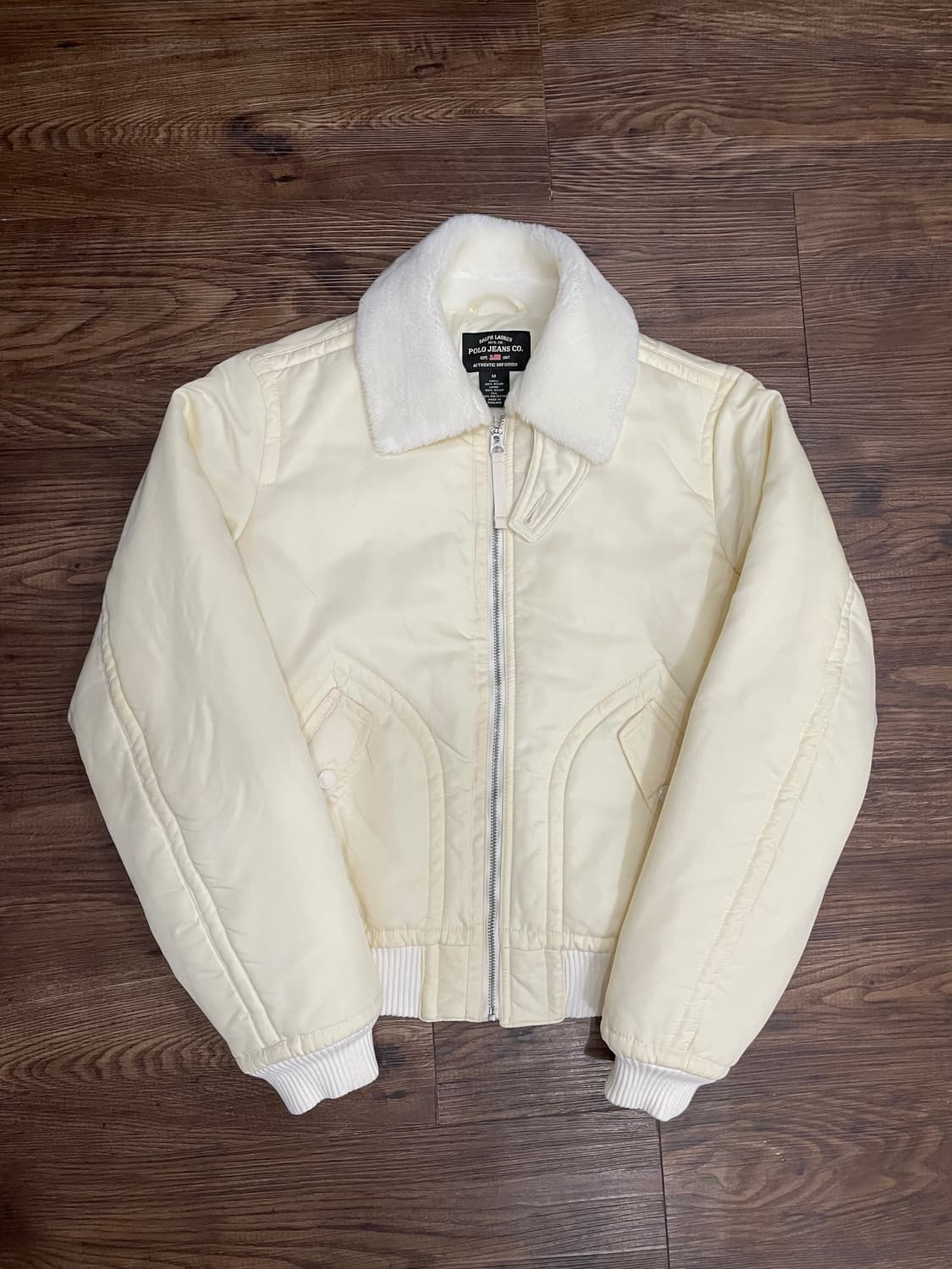 폴로 랄프로렌 크림 봄버 자켓 항공점퍼  상품이미지3