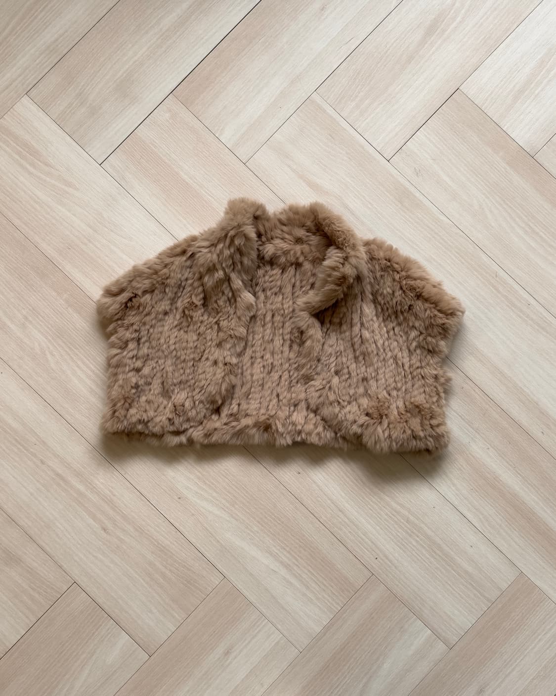 [Vintage] Beige Faux Fur Bolero Shawl 상품이미지1